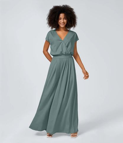 Jumpsuit mit V-Ausschnitt