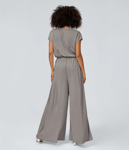 Jumpsuit mit V-Ausschnitt