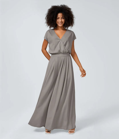 Jumpsuit mit V-Ausschnitt