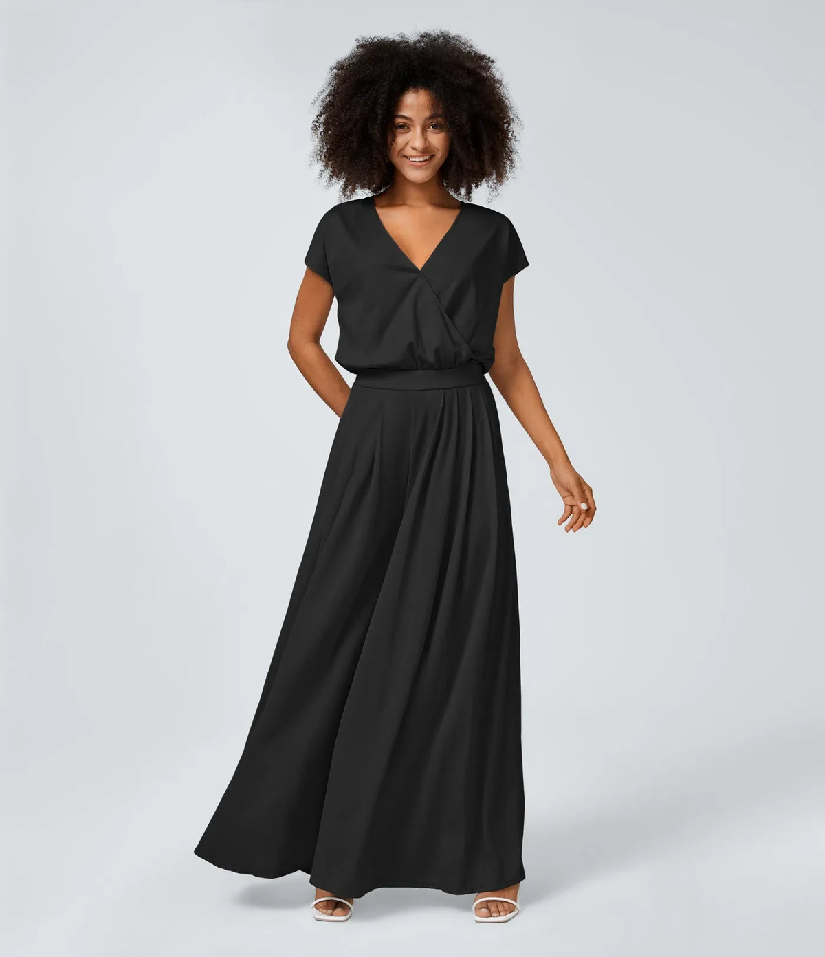 Jumpsuit mit V-Ausschnitt